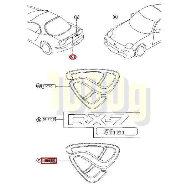 マツダ純正新品】 未使用品 ☆超希少品☆ RX-7 FD3S トランク