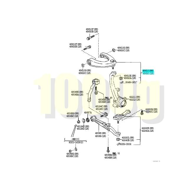 【トヨタ純正新品】TOYOTA 未使用品 ★超希少品★ クラウン フロント アッパーアーム 左右セット GS171 JZS171 JZS175 1999/9-2005/9_3