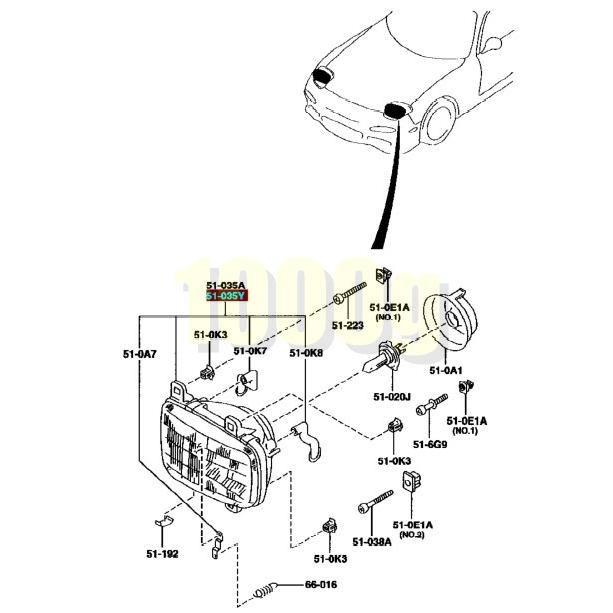 【マツダ純正新品】 未使用品 ★超希少品★ RX-7 FD3S ヘッド ライト 左 ヘット ランプ RX7 1991/10-2002/8_2