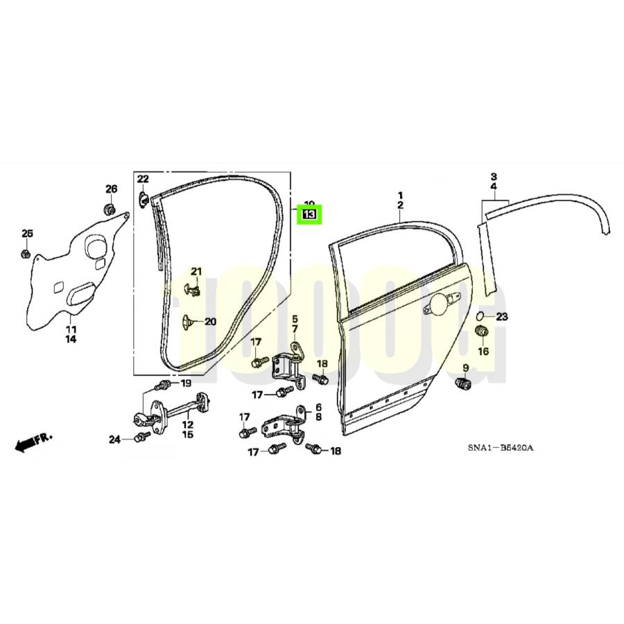 ホンダ純正新品】HONDA 未使用品 ☆超希少品☆ シビック FD2 FD1 4ドア