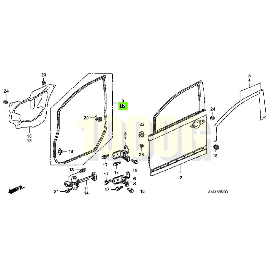 ホンダ純正新品】HONDA 未使用品 ☆超希少品☆ シビック FD2 FD1 4ドア 