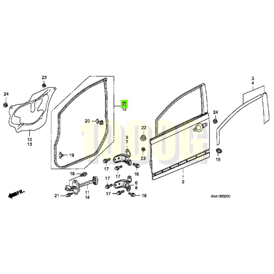 ホンダ純正新品】HONDA 未使用品 ☆超希少品☆ シビック FD2 FD1 4ドア