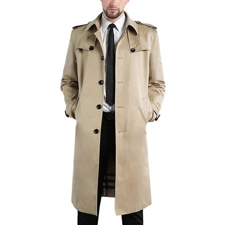 即納特典付き トレンチコート メンズ ロングコート ロング丈コート ビジネス カジュアル 撥水 トレンチ 大きいサイズ有り 春コート 秋 秋冬 ベージュ 3xl 当日出荷 Jollysjunk Com