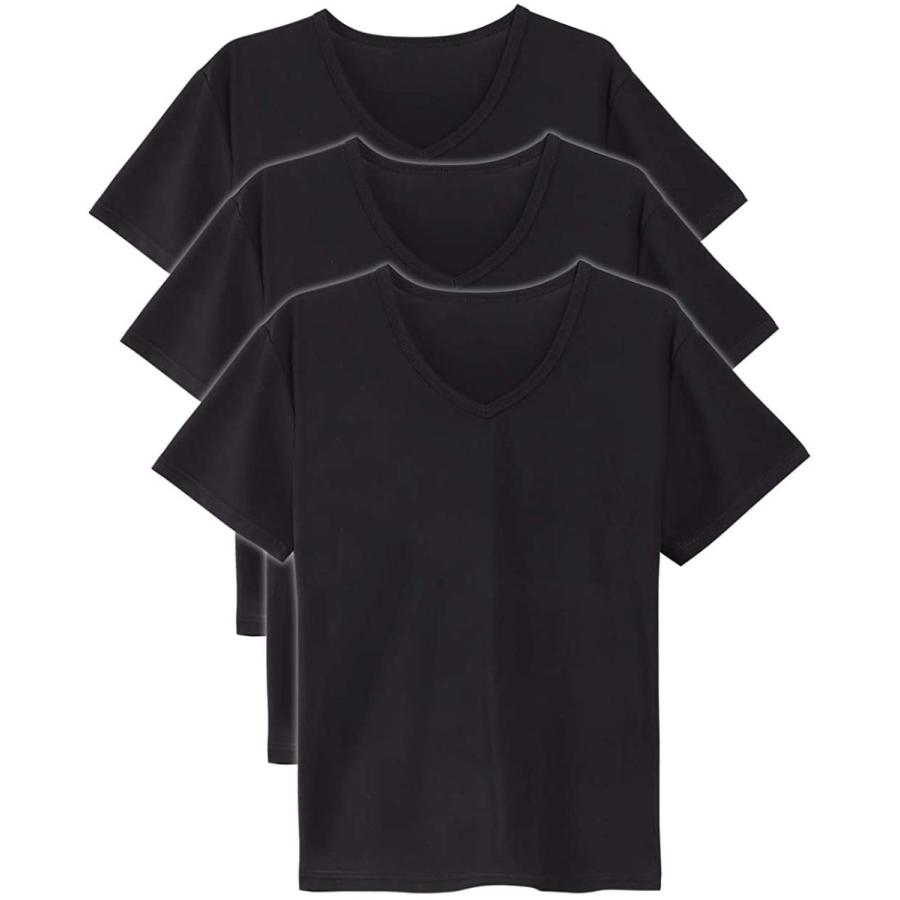 人気ブランド多数対象 Workstance インナーシャツ メンズ 肌着 3枚組 洗濯ネット付属 抗菌防臭 ブラック M 165cm 175cm Mwork Su