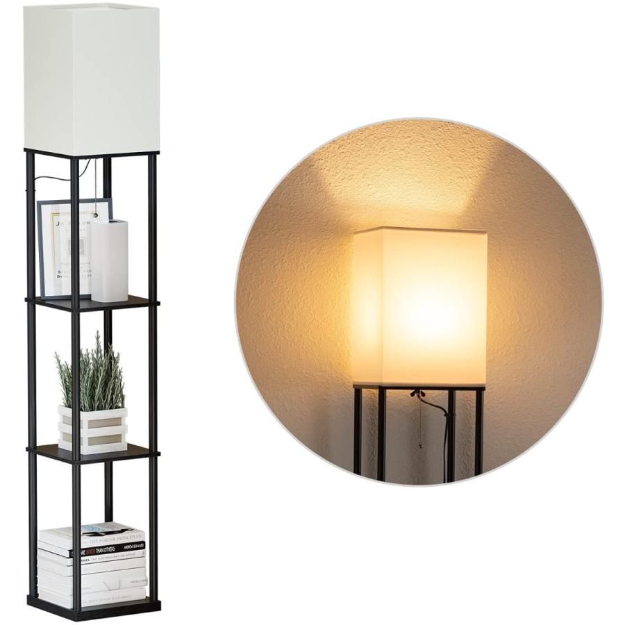 標準価格 Sunmory フロアライト フロアランプ 間接照明 ラック付き おしゃれ スタンドライト木製and鉄製 3段階調色 記憶機能 E26led電球付き アウトレット超安い Ssl Daikyogo Or Jp