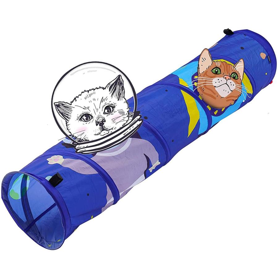 充実の品 食器 餌やり 水やり用品 People Pets 猫トンネル 猫 おもちゃ キャット ペット用品 折りたたみ 長い ２穴付き 直径25cm 長さ1cm 宇宙飛行士 Www Threeriversofs Com