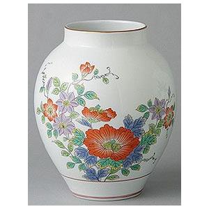 花瓶　有田焼　弥左衛門窯 朧型花瓶　芙蓉鉄仙花　花瓶｜shop-adex