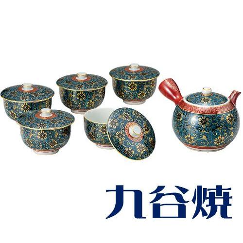 九谷焼 茶器揃え 青粒 セット（急須×1 湯呑み×5） 九谷焼 茶器セット