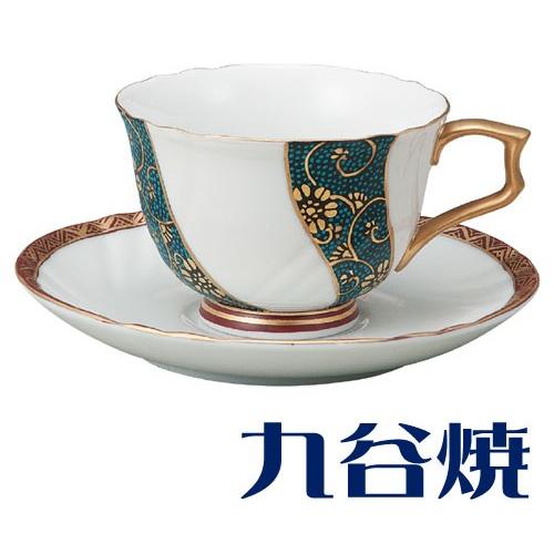 九谷焼 コーヒーカップ 本金青粒鉄仙 珈琲碗皿 コーヒーカップ 九谷焼｜shop-adex