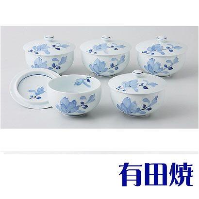 湯呑 辻が花 蓋付汲出揃 11549 磁器 湯のみ 茶器 5客 波佐見焼 有田焼 辻が花 湯呑み5客セット（フタ付汲出揃え） : お値打ち本舗