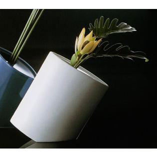 白山陶器　花瓶　NANAME（ななめ）　白磁 白山陶器｜shop-adex