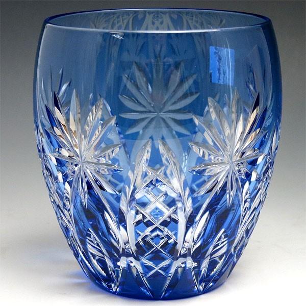 クリスタルガラス カットボウル 星形模様 江戸切子 カガミクリスタル ロックグラス 矢来重に星 紋 : お値打ち