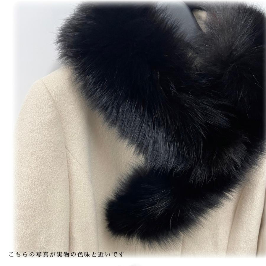 最高品質 SAGA フォックス ファー ブラック 黒 冠婚葬祭 マフラー