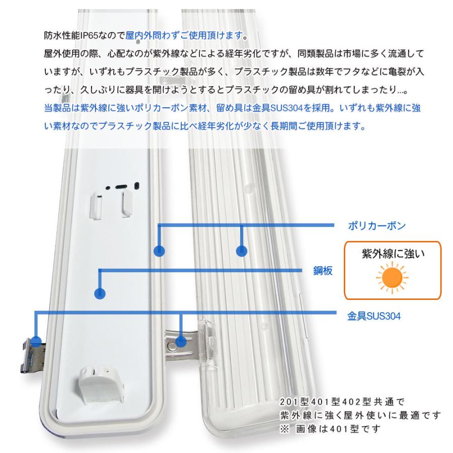 送料無料 【本体のみ】コンセントに挿すだけで簡単点灯 工事不要 LED 防水 照明器具 フィールドライト 40W型 1灯式 蛍光灯なし コンセント 作業灯 IP65 屋外｜shop-akari｜07