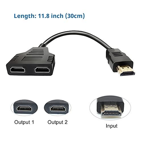 Batu HDMIケーブル 1080P オス-デュアルHDMIメス マルチメディアインターフェース HDMIスプリッタアダプタ 1-2ウェイ HDMI HD LED LCD TV用｜shop-all-day｜03