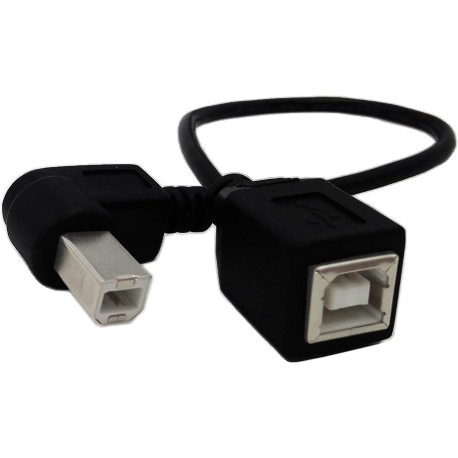 SinLoon 2パック USB 2.0 タイプB プリンタ ケーブル USB 2.0 B オス からメス 左向き+右向き 短い 延長 ケーブル プリンター スキャナー モバイル H｜shop-all-day｜05