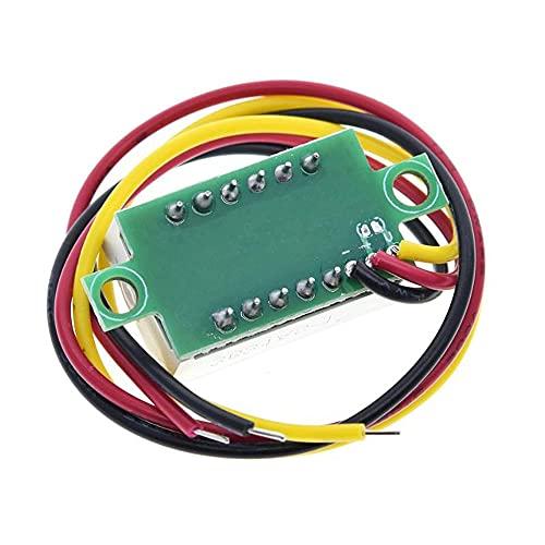 Youmile 3個 DC0-100Vミニデジタル電圧計0.36インチ3色赤緑青LEDディスプレイ9個アリゲータークリップ付き3線式電圧テスター｜shop-all-day｜06