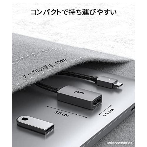 USB C HDMI 変換アダプタ uniAccessories タイプ C HDMI 変換アダプター [4K映像出力] Macbook Pro/MacBook Air/iPad Pro/Air/Chromebook/Surface go｜shop-all-day｜06