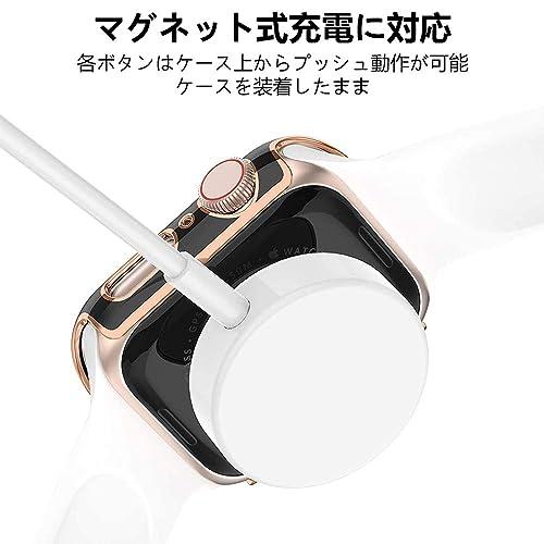 BELIYO Apple Watch ケース Series 9/8/7 45mm 対応 アップルウォッチ カバー 強化ガラス 日本旭硝子材 キズ防止 2色電気メッキ アップルウォッチ ケ｜shop-all-day｜03