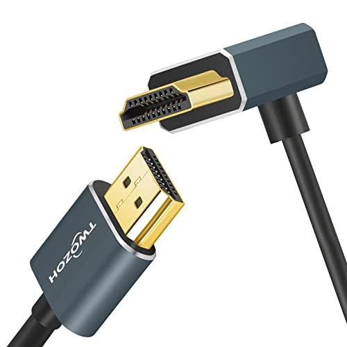 Twozoh HDMI ケーブル 向上き L型 270度 0.3M、超薄型スリムHDMIコード 極細3D/4K@60Hz対応 適格請求書発行可｜shop-all-day｜03