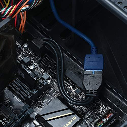 MZHOU SATA USB延長ケーブル-USB3.0マザーボード前面19ピンオス-メス延長ケーブル18cm高速接続（インターフェースは内側を向いています）｜shop-all-day｜05