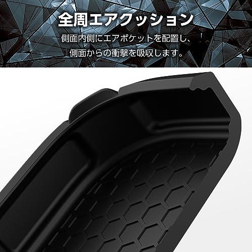 エレコム iPhone15 Pro Max ケース ZEROSHOCK 耐衝撃 四つ角ダンパー ハニカム・ダブルレイヤー構造 衝撃吸収フィルム付き ストラップホール ブラッ｜shop-all-day｜03