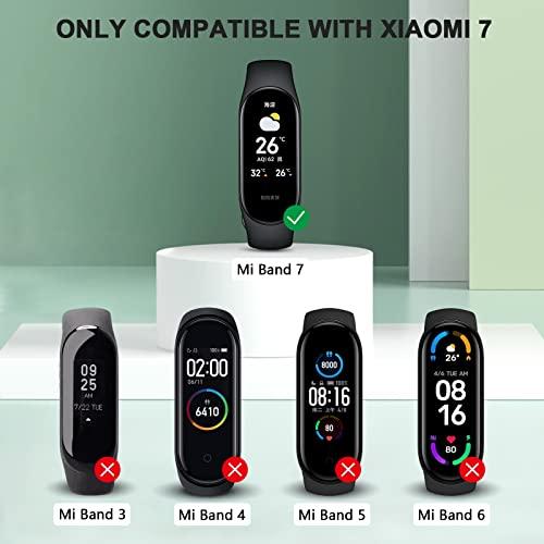 [Vancle] コンパチブル Xiaomi Mi Band 7 バンド 替えベルト 柔らかいシリコン ベルト 対応 Xiaomi Mi band 7 スマートバンド (グレーブルー+ワイン｜shop-all-day｜02