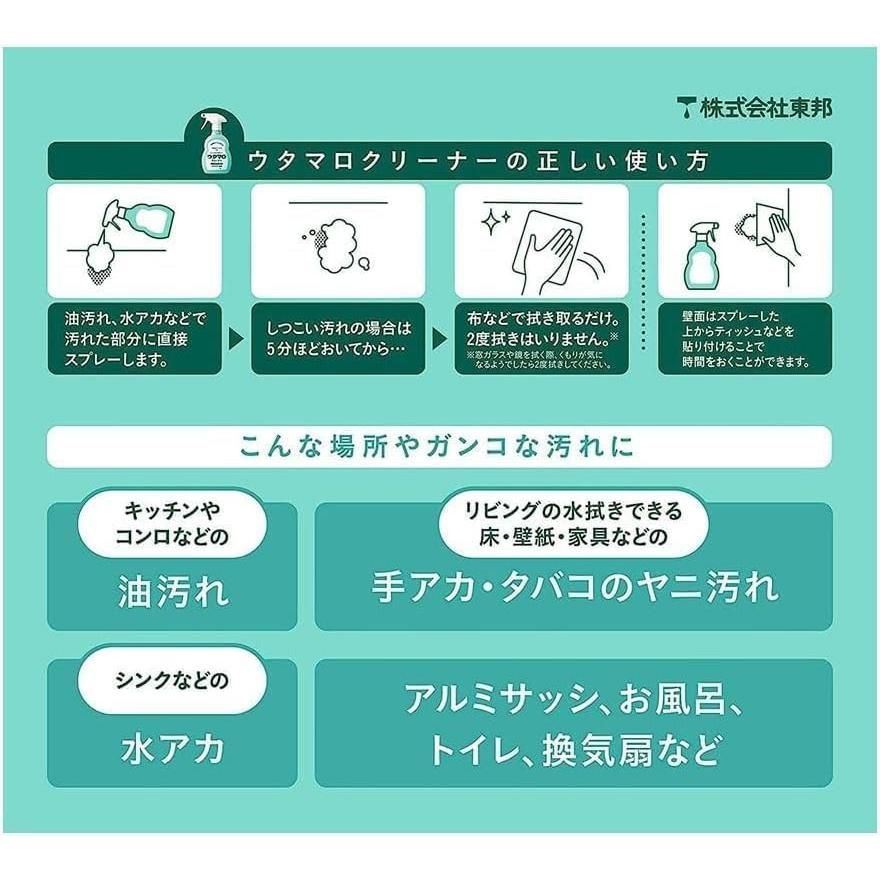 ウタマロ ウタマロクリーナー 詰替 ( 350 mL × 3 コ ) 東邦 住居洗剤 キッチン ペーパー付 常備用 おまとめ お試し｜shop-all-day｜06