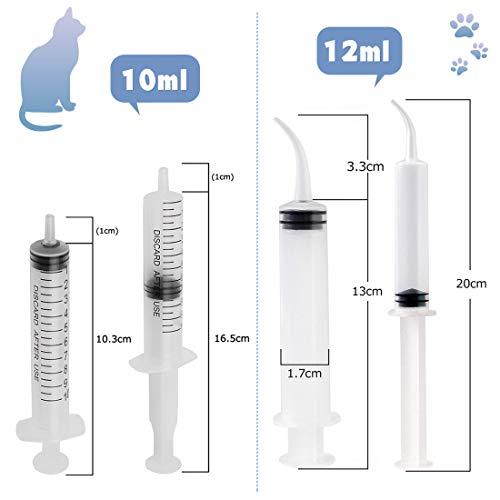 ペット シリンジ 給水 用量 12ml 10ml 投薬器 ペット 流動食 注射器 給水器 哺乳器 猫 犬用品 薬 補助 注入器 液状の薬、錠剤やカプセル適用（3本セ｜shop-all-day｜02