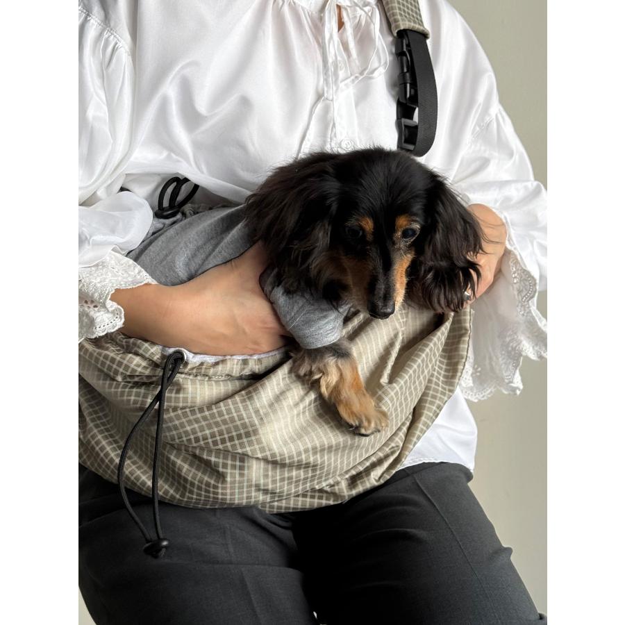 パピリーヒルズ ドッグキャリー ファー スリング PUFF PET REVERSIBLE SLING【スリング型 ペットキャリー リバーシブル