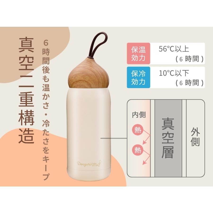 オルゴ（ALLGO） ドングリマグ 水筒 保温 保冷 400ml どんぐり模様