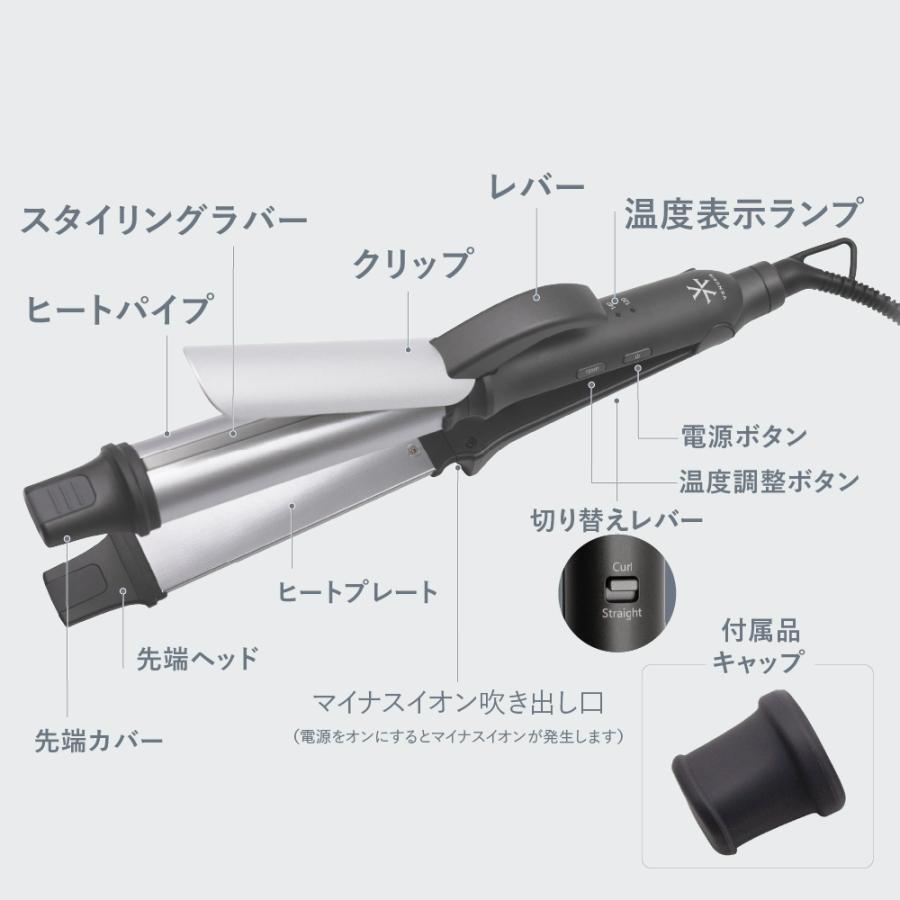 【NEW】VENUSiS ヴィナシス  2WAYヘアアイロン VAW-8132 32mm 海外対応 ストレート カール |  | 10