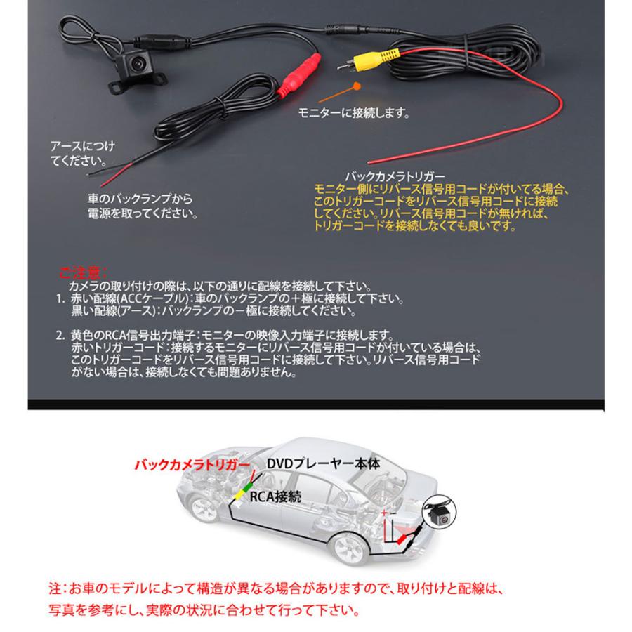 バックカメラ EONON 36万画素数 カメラ 高画質 CMD 防水 広角170