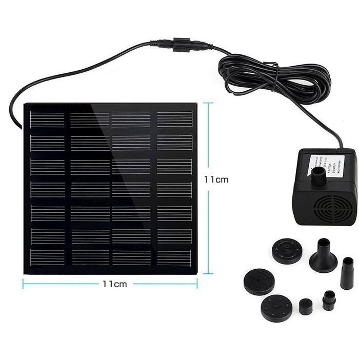 ソーラーポンプ 屋外 噴水 池 ソーラー パネル 省エネ 電源 インテリア