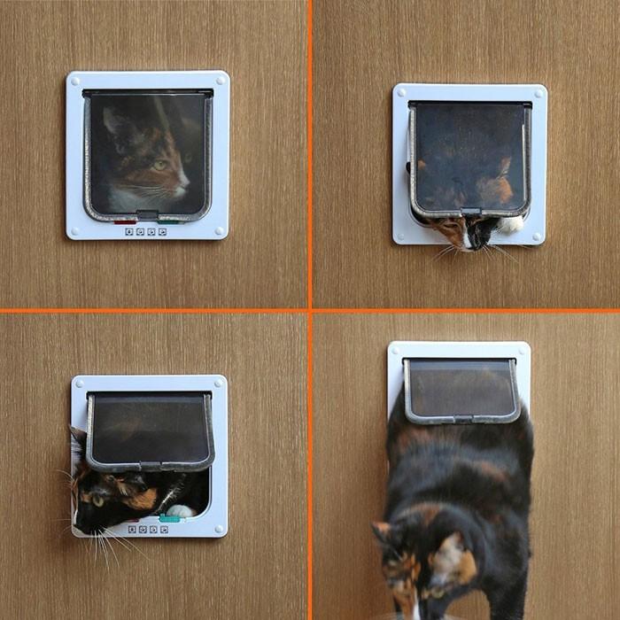 ペットドア Lサイズ 扉 出入り口 ペット用品 ロック 犬 猫 簡単設置