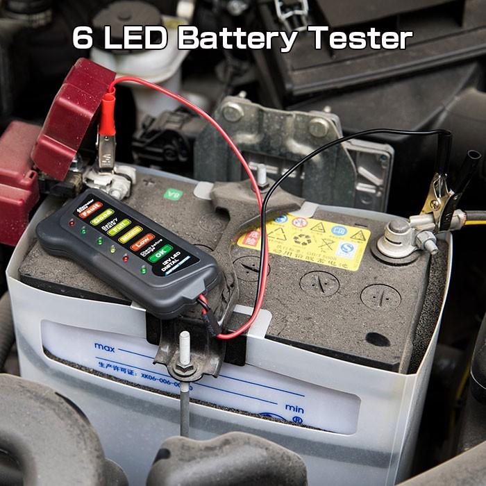 安心の定価販売 テスター 12v 6led バッテリー 車 バイク カー用品 オルタネーター 状態 チェック メンテナンス 測定 ドライブ 軽量 持ち運び 収納 Whitesforracialequity Org