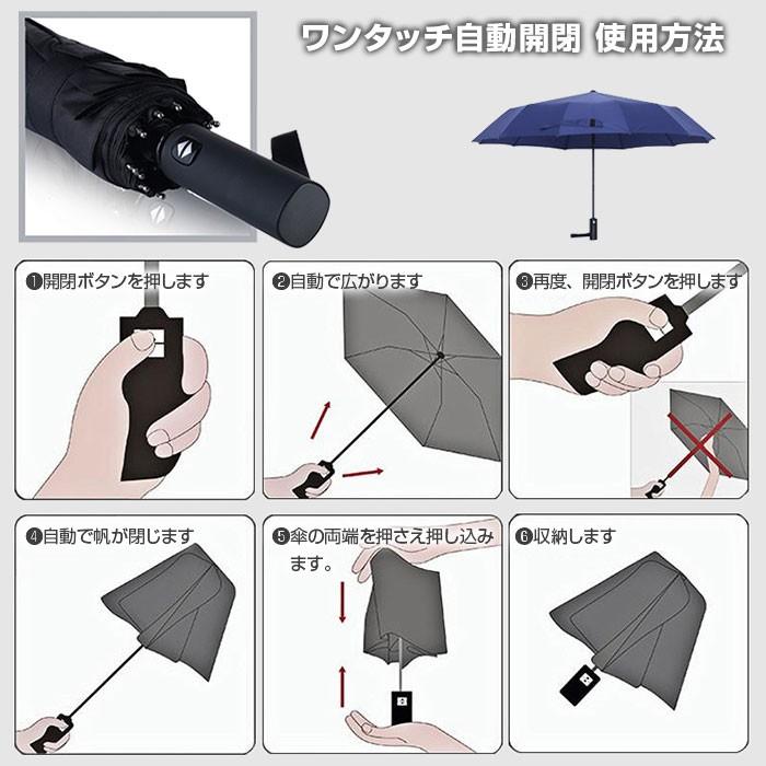折りたたみ傘 12本骨 ワンタッチ自動開閉 直径105cm 晴雨兼用 梅雨 コンパクト 収納 持ち運び 豪雨 台風 強風 高強度 耐風性 全4色 R0605 09n Shop Always 通販 Yahoo ショッピング