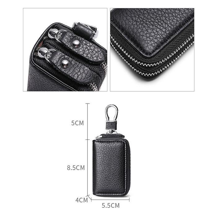 5*r様 [希少初期型]Blackmeansレザーケース　カラビナ無し スマートキーケース 2つ収納可能 車の鍵 2個収納 カラビナフック