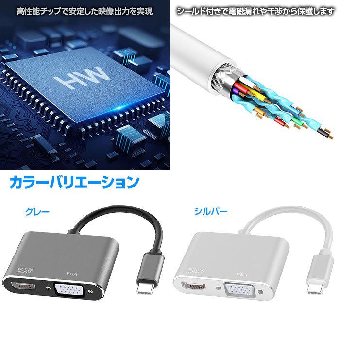 USB Type-C to HDMI VGA 変換 アダプタ USB-C から HDMI/VGA に映像出力 コンバータ 4K 対応 PC  アクセサリー 周辺機器 コンパクト 全2色 :r210729-04n:shop.always - 通販 - Yahoo!ショッピング