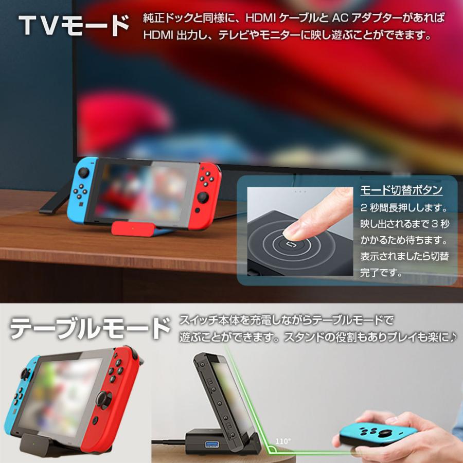 Switch ドック ポータブル ミニドック TypeC to HDMI 純正ドック代わりに 小型 USBポート テレビ ゲーム 周辺機器 アクセサリー コンパクト｜shop-always｜02