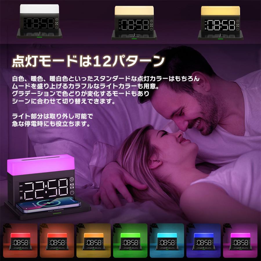5in1 ベッドサイドライト ワイヤレス充電機能付き アラーム 時計 5in1 ベッドサイドライト ワイヤレス充電機能付き アラーム 時計