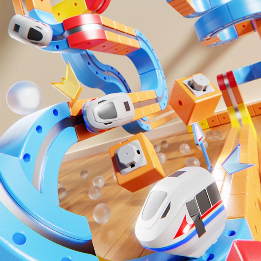 81ピース マグネットトラック ベーシック マグネット 磁石 レール