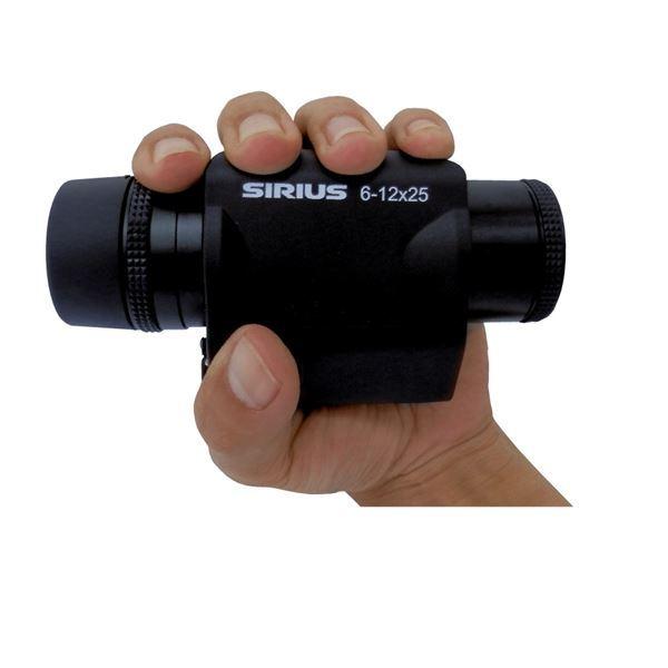 本日価格！！ 防振スコープ 〔6-12倍〕 単眼タイプ 軽量コンパクト シリウス 6-12×25 〔ヘリコプター/船舶/車両/スポーツ観戦/野鳥観察〕 【7127802508】(25760円)