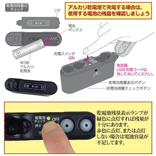 充電式 耳すっぽり集音器 〔左右両耳対応〕 小型・軽量 音量調整ダイヤル付き｜shop-amazing｜05