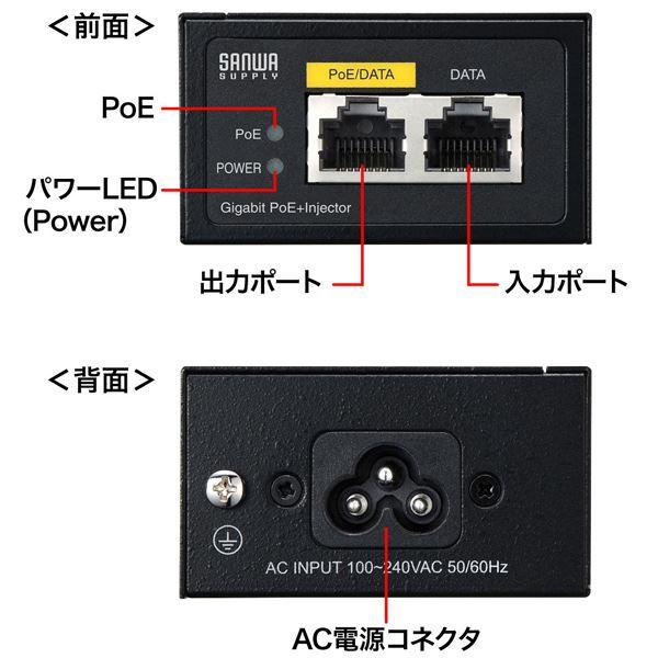 サンワサプライ PoEインジェクター LAN-GIHINJ2_1