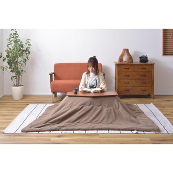 こたつ 幅80×奥行50×高さ36.5cm 六角形 ライトブラウン コタツ布団別売 組立式 リビング ダイニング インテリア家具の画像