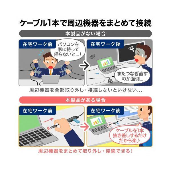 サンワサプライHDMIポート付 USB Type-Cハブ USB-3TCH37GM 1個_3
