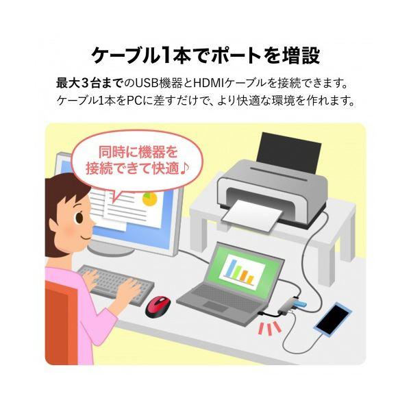 サンワサプライHDMIポート付 USB Type-Cハブ USB-3TCH37GM 1個_4