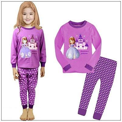子供パジャマ プリントキッズ 90cm 130cm こども ジュニア ソフィア ディズニー パジャマ 上下セットルームウェア