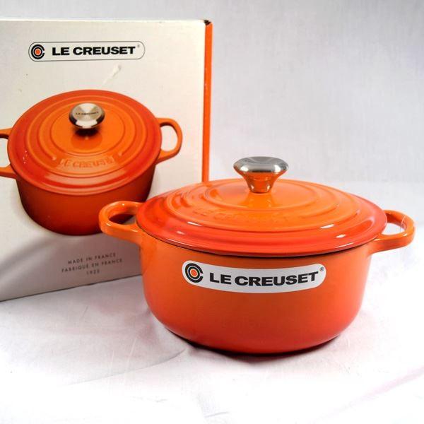 O-7) ルクルーゼ ココットロンド20cm 【未使用保管品】 両手鍋